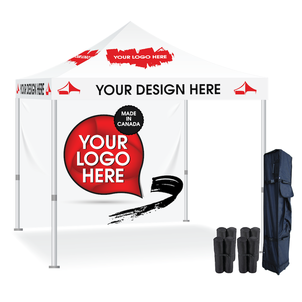 Custom Dye Sublimation Pop Up Display Tent with back wall
