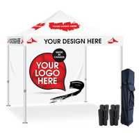 Custom Dye Sublimation Pop Up Display Tent with back wall