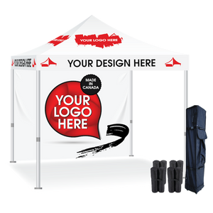 Custom Dye Sublimation Pop Up Display Tent with back wall