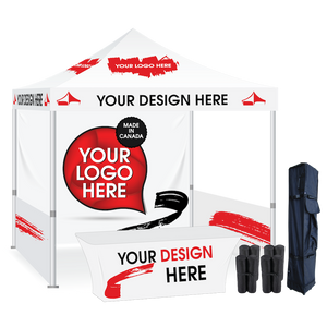 Advertising tent package with walls and table cover